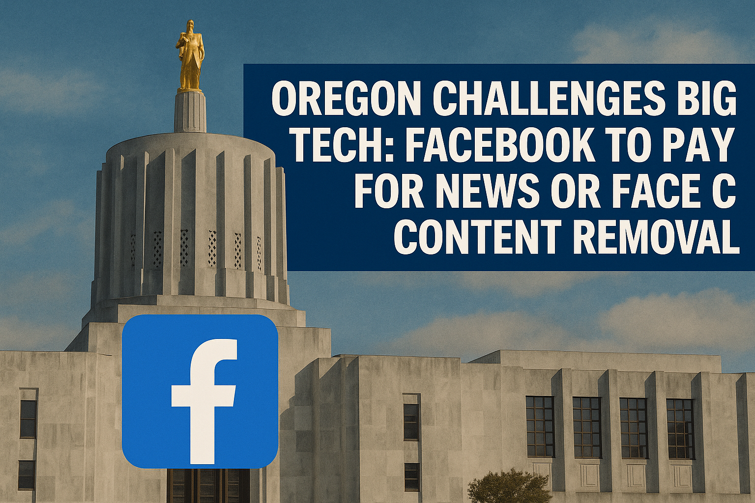 Oregon Challenges Big Tech: Facebook to Pay for News or Face Content Removal