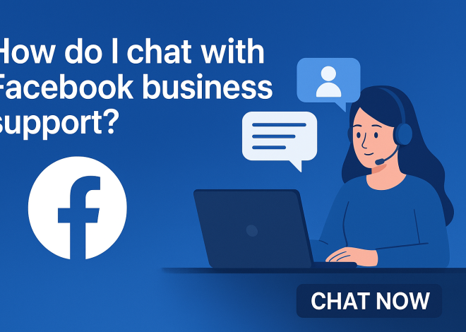 How do I chat with Facebook business support?