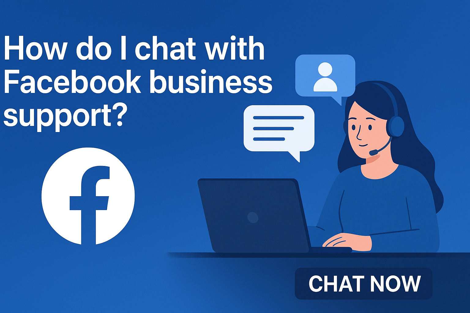 How do I chat with Facebook business support?