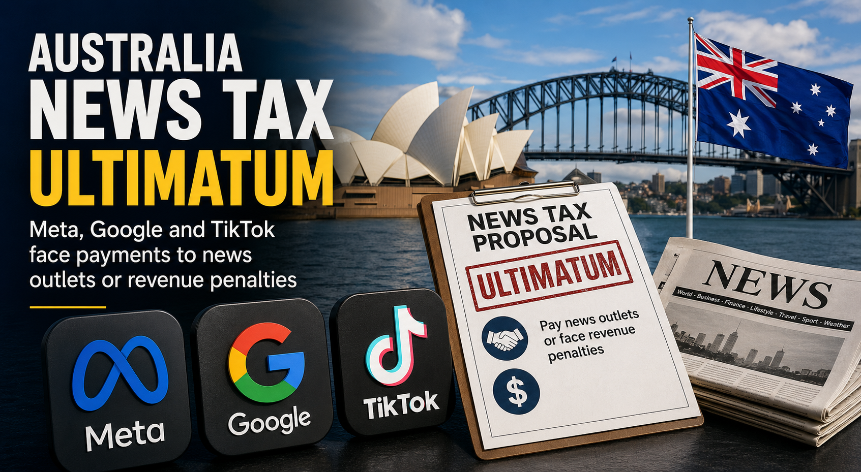 Australia News Tax Ultimatum Puts Meta, Google and TikTok Under Pressure Over Media Payments