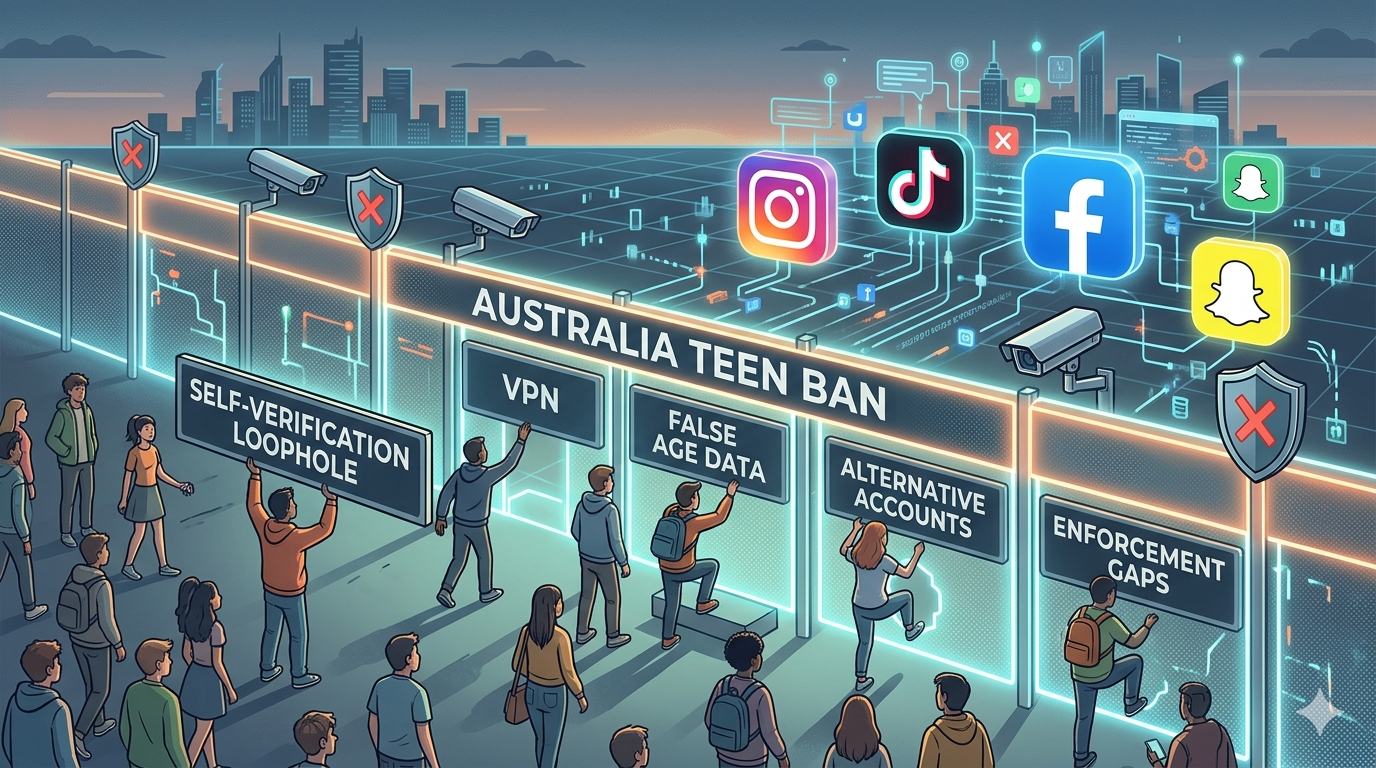 Teen Social Media Access Australia Ban Loopholes Exposed