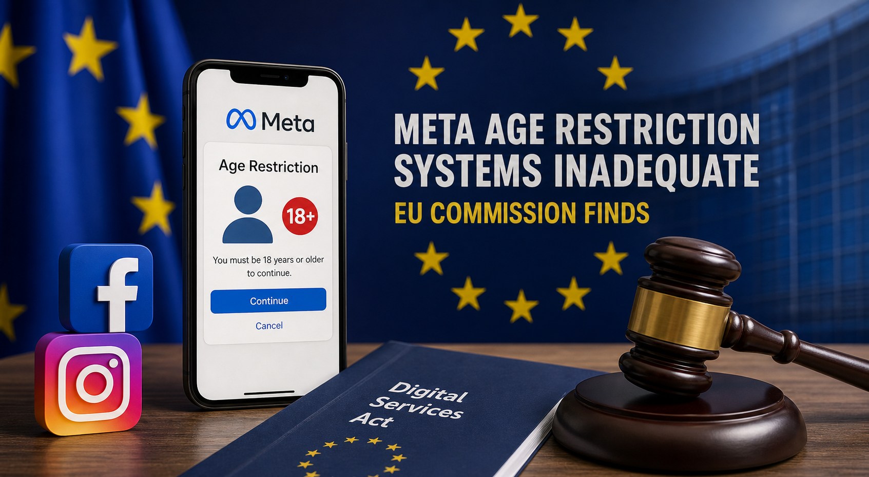 Meta Age Restriction Systems Ruled Inadequate by EU
